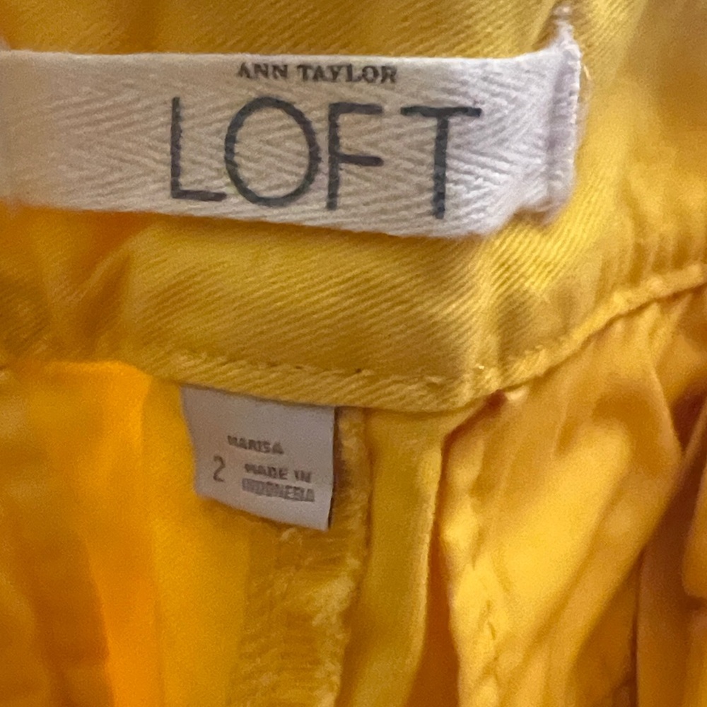 LOFT Yellow Ankle Pants - Picture 4 of 5
